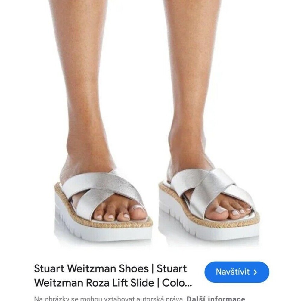 Stuart Weitzman Platform Cushioned Roza Slide San… - image 4